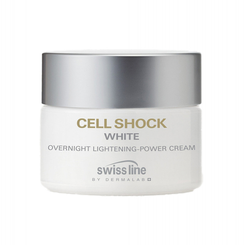Kem dưỡng trắng sáng da chuyên sâu ban đêm Swissline cell shock white lightening power cream
